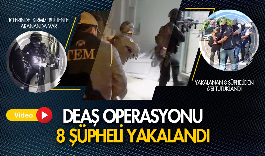 Afyonkarahisar’da DEAŞ operasyonu:  8 şüpheli yakalandı